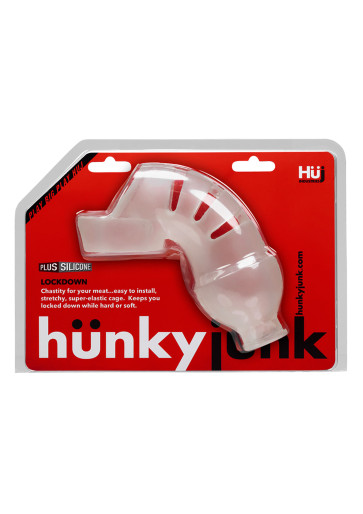 Hünky Junk Lockdown Chastity Cage, White