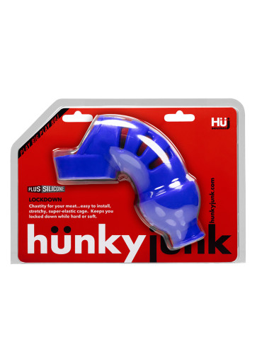 Hünky Junk Lockdown Chastity Cage, Blue