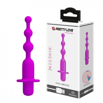 Pretty Love Hermosa Anal Beads Vibrator – 12 Function Fuchsia