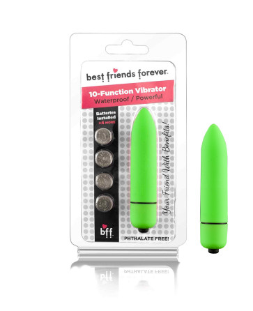 SI  BFF Bullet with Vibration, Waterproof, 6,35 cm (2,5 in), Green