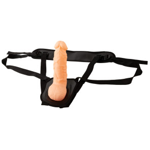 Erection Assistant Hollow Adjustable Strap-On Dildo, 24cm