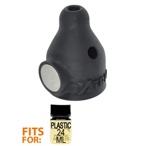 XTRM Booster AMYL, Poppers Inhaler with Magnet for plastic bottles, Black, Ø 2,5 cm (1,0 in)