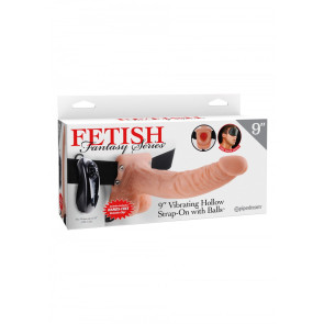 9in. Vibrating Hollow Strap-On