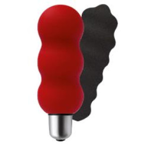 Joystick micro-set Gyro, Bullet Vibrator, Silikomed®, Passion Red & Anthracite, Insertable 7,6 cm (3 in), Ø 3 cm (1,2 in)
