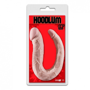 NMC HOODLUM U Shape Double Dong, PVC, Flesh, 40 cm (16 in), Ø 4,6 cm (1,8 in)