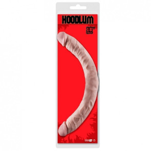 NMC HOODLUM Curved Double Dong, PVC, Flesh, 45,7 cm (18 in), Ø 4,7 cm (1,85 in)