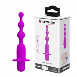 Pretty Love Hermosa Anal Beads Vibrator – 12 Function Fuchsia