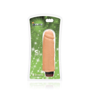 SI IGNITE Vibrator Cock RICKY, Vinyl, Flesh, 20 cm (8 in), Ø 4,6 cm (1,8 in)