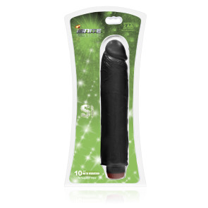 SI IGNITE Cock Dong with Vibration, Vinyl, Black, 26 cm (10 in), Ø 4,5 cm (1,75 in)