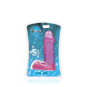 SI IGNITE Cock with Balls, Vinyl, Purple, 15 cm (6 in), Ø 4,6 cm (1,8 in)