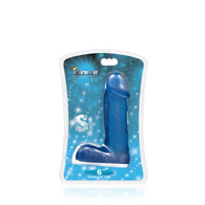 SI IGNITE Cock with Balls, Vinyl, Blue, 15 cm (6 in), Ø 4,6 cm (1,8 in)