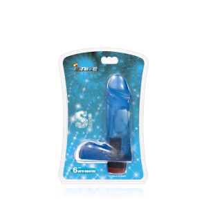 SI IGNITE Cock with Vibration, Vinyl, Blue, 15 cm (6 in), Ø 4,6 cm (1,8 in)