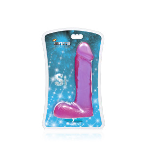 SI IGNITE Cock with Balls, Vinyl, Purple, 18 cm (7 in), Ø 4,8 cm (1,9 in)