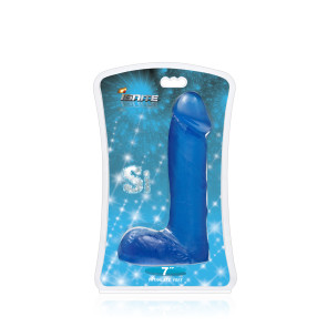 SI IGNITE Cock with Balls, Vinyl, Blue, 18 cm (7 in), Ø 4,8 cm (1,9 in)