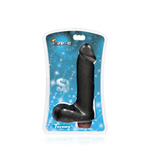 SI IGNITE Cock with Balls, Vibrating, Vinyl, Black, 18 cm (7 in), Ø 4,8 cm (1,9 in)