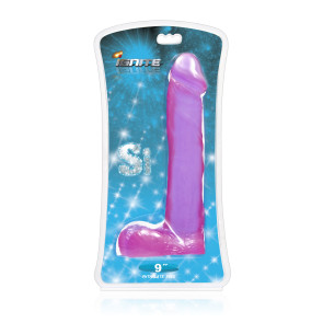 SI IGNITE Cock with Balls, Vinyl, Purple, 23 cm (9 in), Ø 4,8 cm (1,9 in)