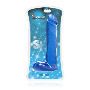 SI IGNITE Cock with Balls, Vinyl, Blue, 23 cm (9 in), Ø 4,8 cm (1,9 in)