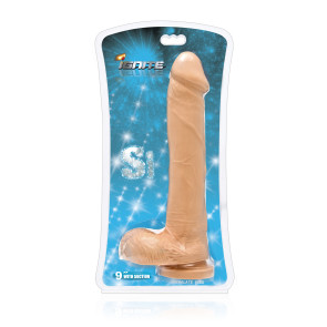 SI IGNITE Cock with Balls and Suction, Vinyl, Flesh, 23 cm (9 in), Ø 4,8 cm (1,9 in)