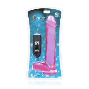 SI IGNITE Vibrating Cock with Balls and Suction, Vinyl, Purple, 23 cm (9 in)