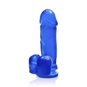 SI IGNITE Thick Cock with Balls and Suction, Vinyl, Blue, 18 cm (7 in), Ø 5,4 cm (2,1 in)