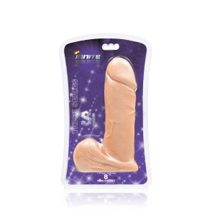 SI IGNITE Thick Cock with Balls, Vinyl, Flesh, 20 cm (8 in), Ø 6,0 cm (2,4 in)