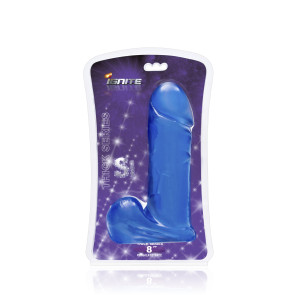 SI IGNITE Thick Cock with Balls, Vinyl, Blue, 20 cm (8 in), Ø 6,0 cm (2,4 in)