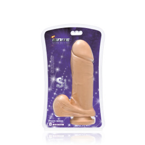 SI IGNITE Thick Cock with Balls and Suction, Vinyl, Flesh, 20 cm (8 in), Ø 6,0 cm (2,4 in)