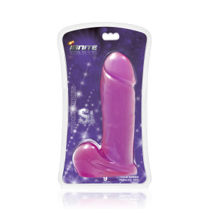 SI IGNITE Thick Cock with Balls, Vinyl, Purple, 23 cm (9 in), Ø 6,3 cm (2,5 in)