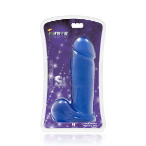 SI IGNITE Thick Cock with Balls, Vinyl, Blue, 23 cm (9 in), Ø 6,3 cm (2,5 in)