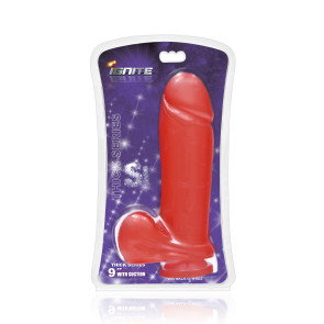 SI IGNITE Thick Cock with Balls and Suction, Vinyl, Red, 23 cm (9 in), Ø 6,3 cm (2,5 in)