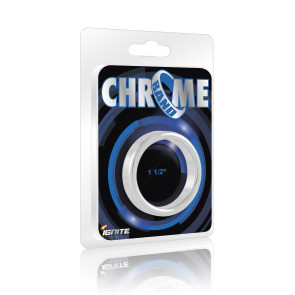 SI IGNITE Chrome Band Cockring, 3,8 cm (1,5 in)