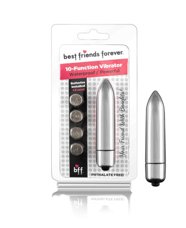 SI  BFF Bullet with Vibration, Waterproof, 6,35 cm (2,5 in), Silver