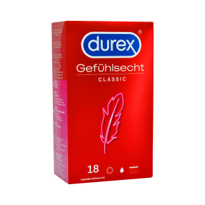 Durex Gefühlsecht Classic Condoms 18pcs, ⌀ 56mm, 195mm 