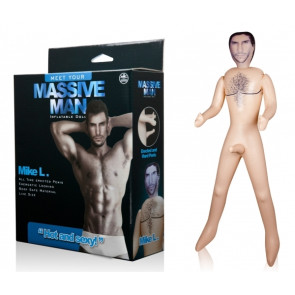 NMC Massive Man Mike L., Inflatable Love Doll with Cock, 154 cm (61 in), Flesh