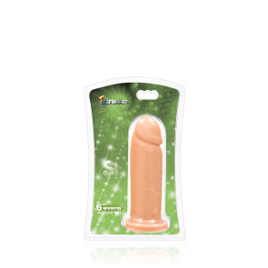 SI IGNITE Cock Dong with Suction, Vinyl, Flesh, 15 cm (6 in), Ø 4,4 cm (1,7 in)