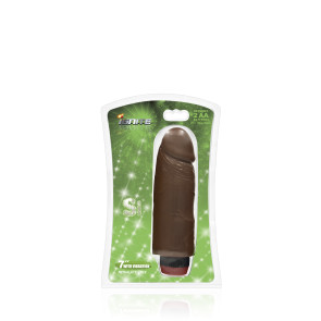 SI IGNITE Cock Dong with Vibration, Vinyl, Brown, 18 cm (7 in), Ø 4,4 cm (1,7 in)