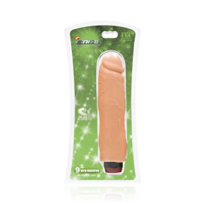 SI IGNITE Cock Dong with Vibration, Vinyl, Flesh, 23 cm (9 in), Ø 4,6 cm (1,8 in)