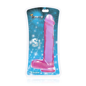 SI IGNITE Cock with Balls and Suction, Vinyl, Purple, 23 cm (9 in), Ø 4,8 cm (1,9 in)