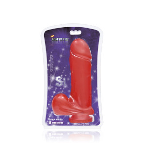 SI IGNITE Thick Cock with Balls and Suction, Vinyl, Red, 20 cm (8 in), Ø 6,0 cm (2,4 in)